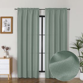 White Kitchen Curtains 36 Inch Length 2 Panels Set, Faux Linen Textured Tier Curtains Short, Light-filtering Small Cafe Curtain Window Treatments for Basement Bathroom, Each 30 W x 36 L
