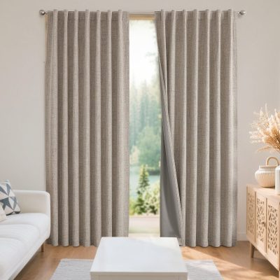 Blackout Curtains for Bedroom - Natural Linen Curtains 52
